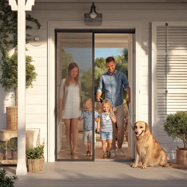 Screen Door Mesh That Opens Hands-Free - Magnetic Screen Door Mesh | Laravel